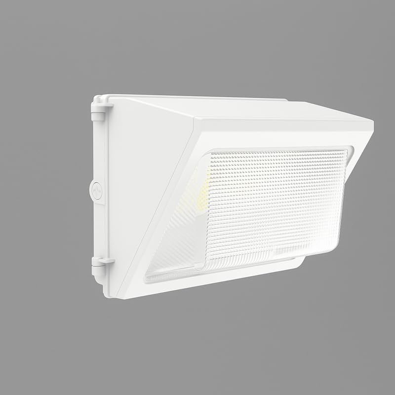 MES LED Standard Wall Pack 55W 5000K White UL & DLC Premium Listed - White