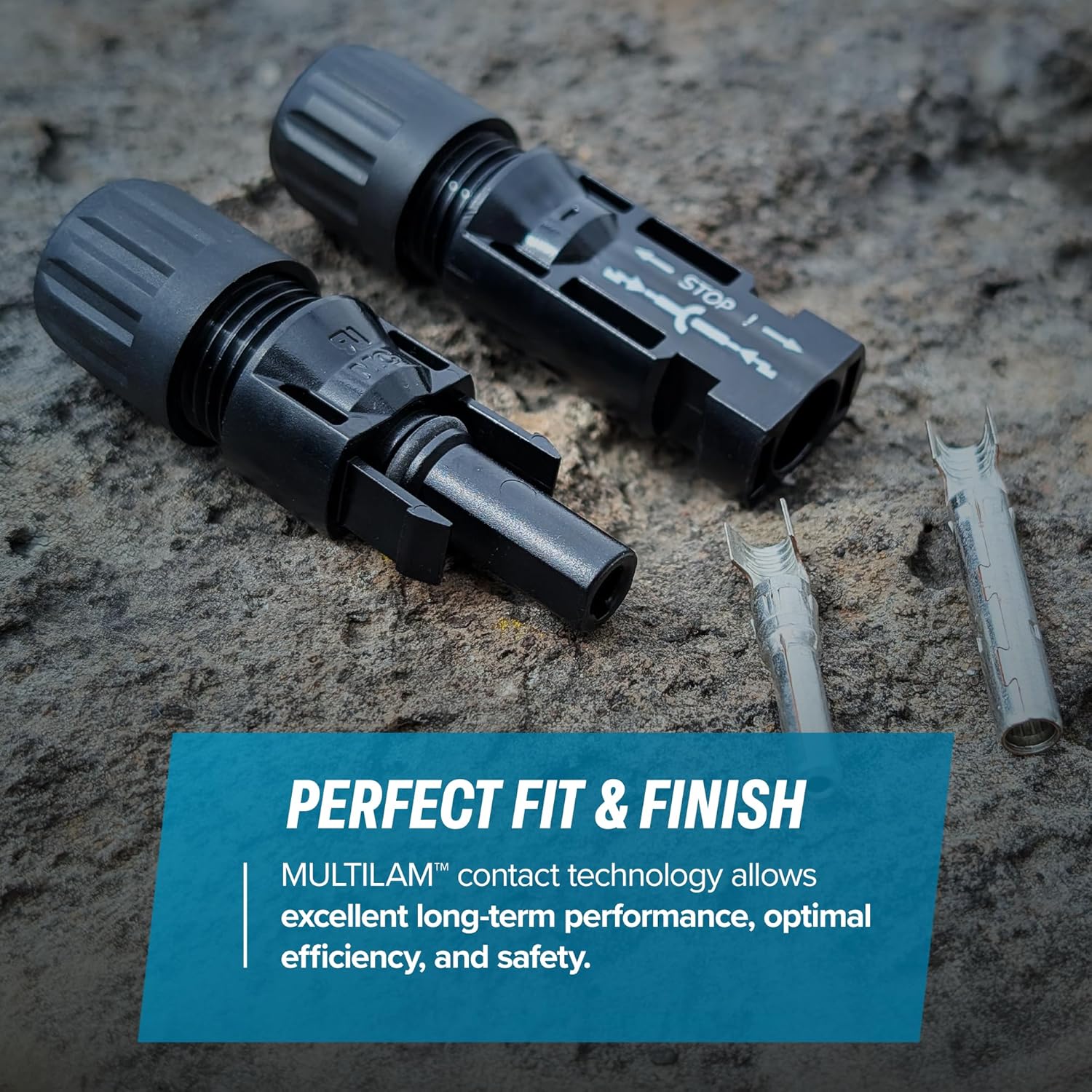 Staubli MC4 Male & Female Solar Panel Connectors (20 Pairs) – for PV Cable, Made in USA