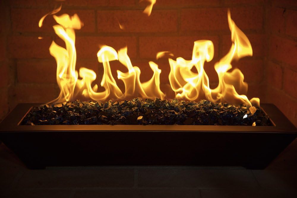 Light Blue Recycled Fire Pit Glass - Medium (18-28Mm), 20 lb. Bag