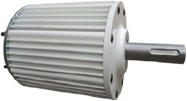 Wind Turbine Generator Kit, Low RPM Speed 10kw 500RPM 24V 48V Gearless Permanent Magnet Generator AC Alternators Use for Wind/Water Turbine for Hybrid Solar Wind System(with Base,24V_10KW)