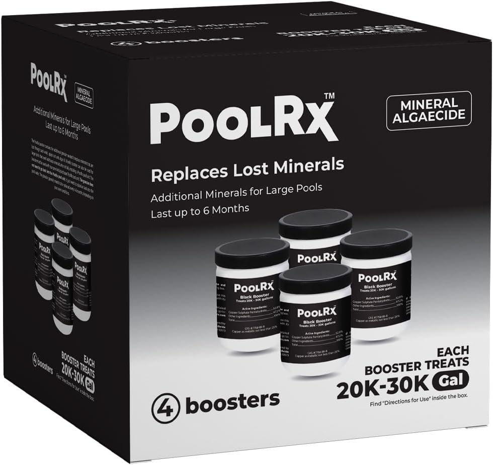 Pool Rx Booster Black 20k-30k Gallons - 4 PK