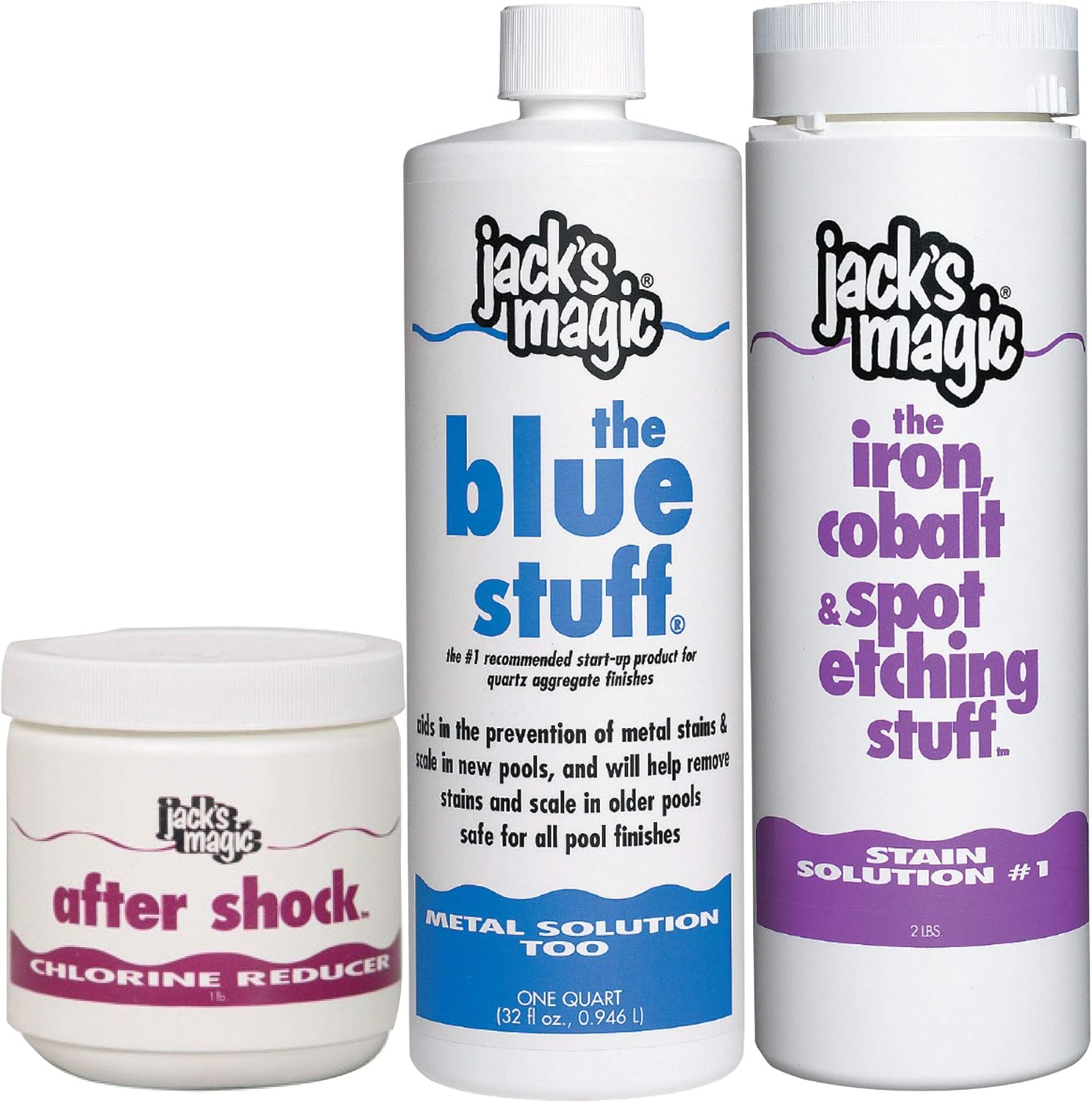 Jack's Magic Stain Solution Value Packs (Stain Solution #1, Chlorine-Based Pools)
