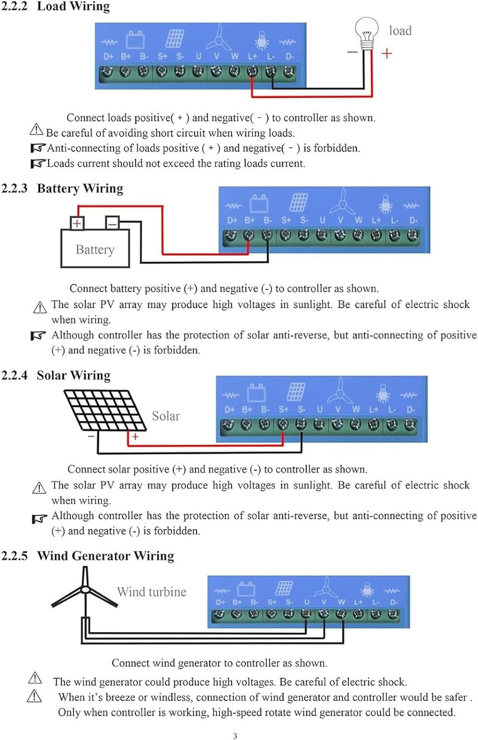 5000W Wind Solar Mixed Charge Controller, Mppt, 12V24V48V, LCD Energy for Wind, Solar Panel, Wind Solar Replenishment System 48V