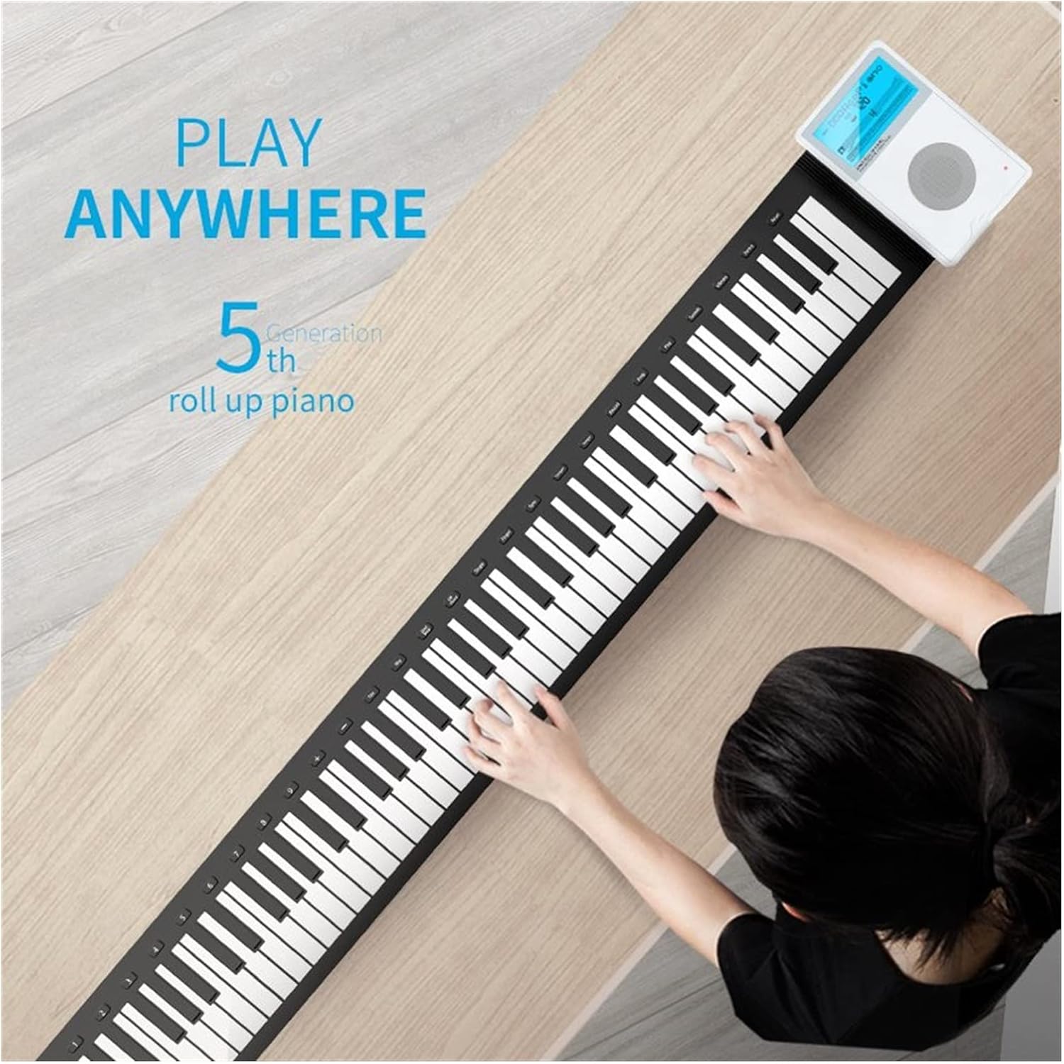 KESHUO Folding Piano 88 Key Roll-up Digital Midi Controller Synthesizer Electric Piano Keyboard Soft Music Folding Keyboard