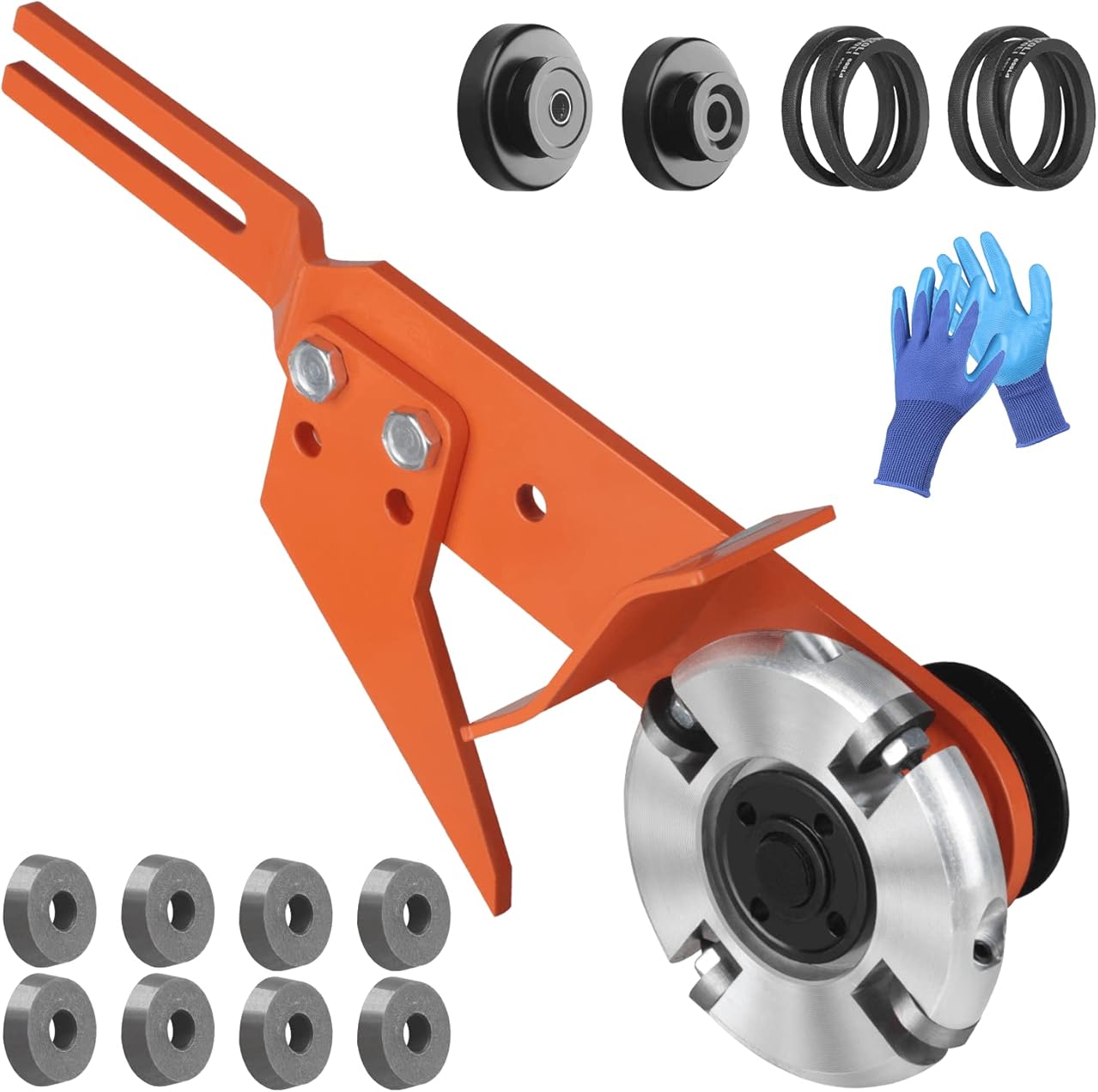 Chainsaw Carving Mill Attachment, Power Gouge for Husqvarna and STIHL, Efficient Log Notcher for Timber Processing, Work Gloves Included (12 Blades)
