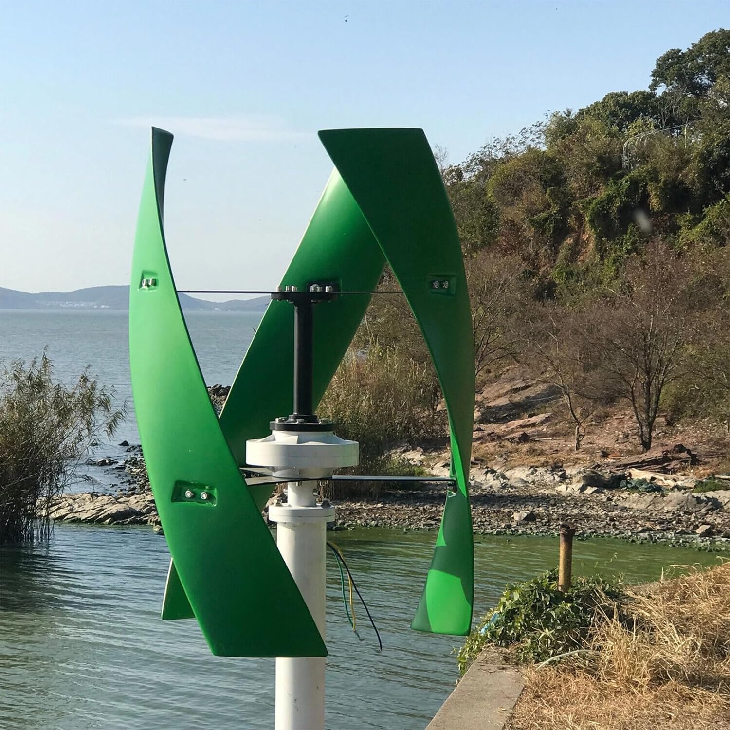 CHRISK 3000W Vertical Axis Magnetic Levitation Wind Turbine Generator Wind Turbine Kit with MPPT Controller and Free Solar Garden Lights