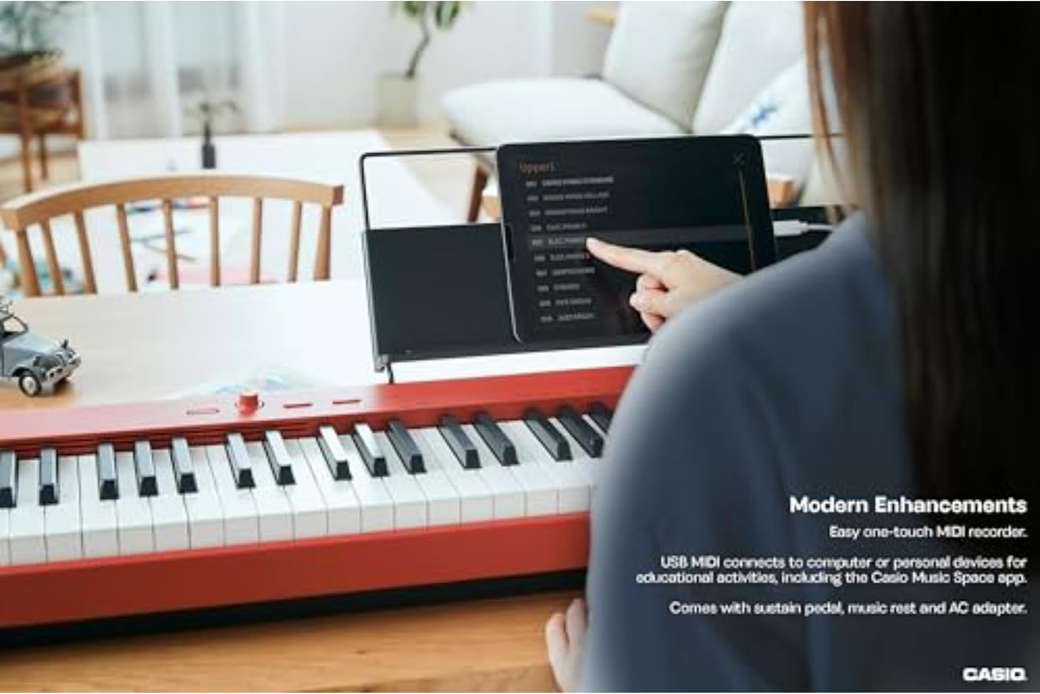 Casio CDP-S160 – 88-Key Weighted Digital Piano with Scaled Hammer Action Keyboard | Duet Mode for Students | Realistic Feel, Slim & Portable | Built-In Tones, Effects, USB-MIDI, Speakers | Red
