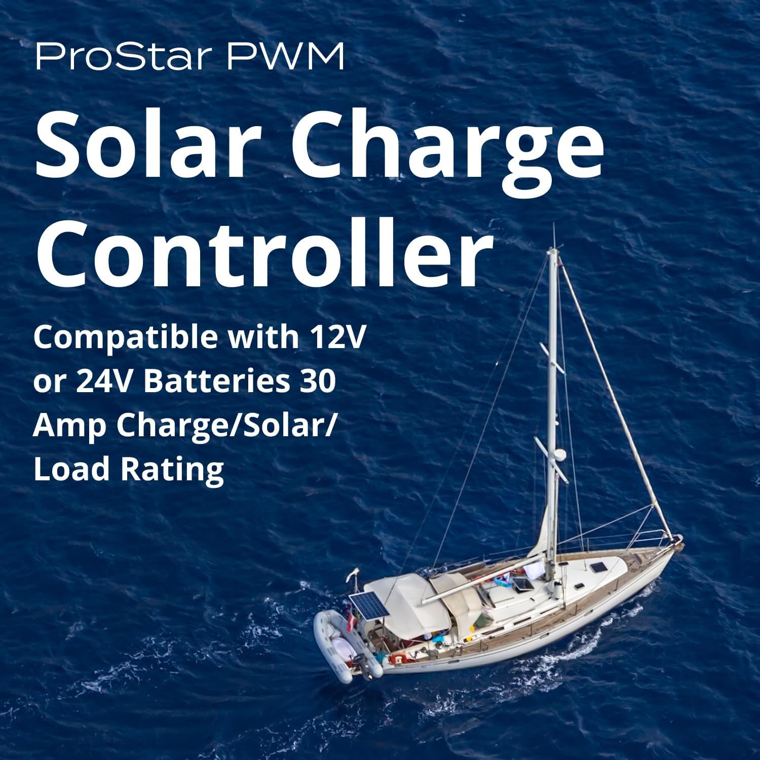 Morningstar Prostar 30A PWM Solar Charge Controller (PS-30) - Intelligent Solar Panel Regulator, Supports 12V/24V LA/Lithium Batteries, LVD/Lighting Control, HazLoc Rated, Low Noise - Designed in USA