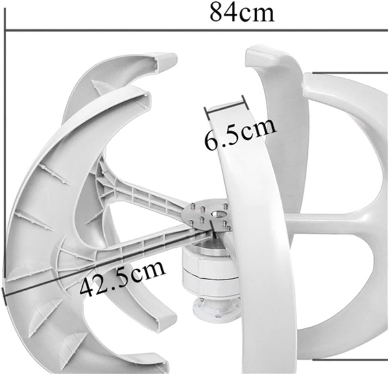 Wind Turbine Generator Kit, Wind Power Turbines Generator 8000W 12/24/48V 5 Blades generator Lantern wind turbines Vertical Axis For Streetlight Controller for Hybrid Solar Wind System(Red,WITH CONTRO