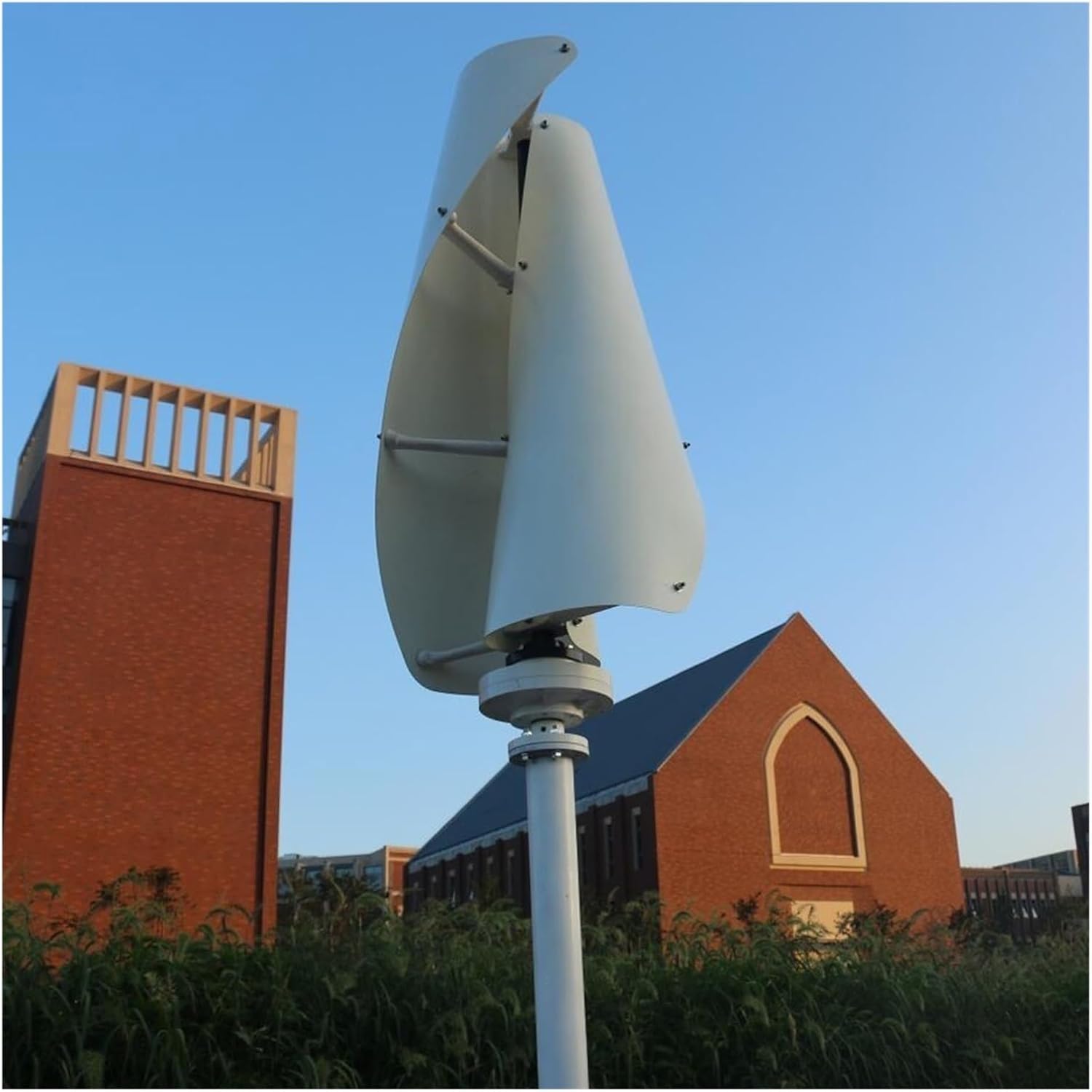 Wind Turbine Generator, 10KW Wind Turbine Generator Vertical Turbine Alternative Free Energy Windmill 24V 48V 96V Hybrid Controller For Homeuse for Marine, RV, Home(Green,48V)