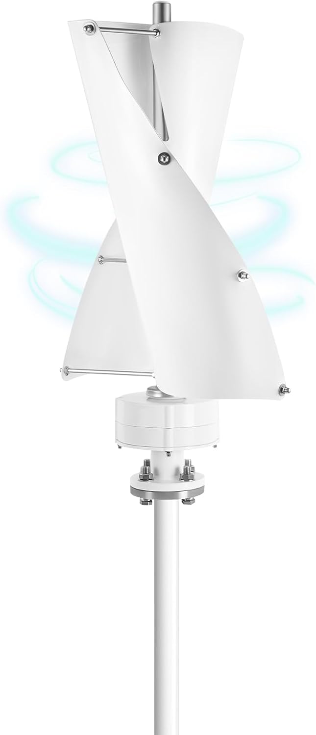 500W Wind Turbine Generator, 12V Maglev Axis Wind Turbine Generator Helix Maglev Axis Vertical Wind Turbine Generator w/Controller, 2-Blade Nature Power System for Marine Home