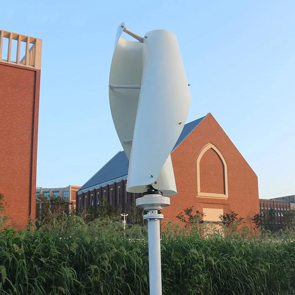 400W Vertical Wind Turbine Generator Kit, 12V/24V DC Helix Maglev with Charge Controller & 2-Blade, Ideal for Marine and Home Renewable Energy Solutions