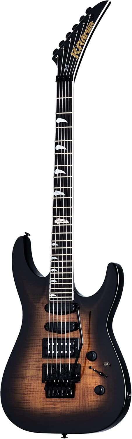 Kramer SM-1 Figured Floyd Rose, Black Denim Perimeter