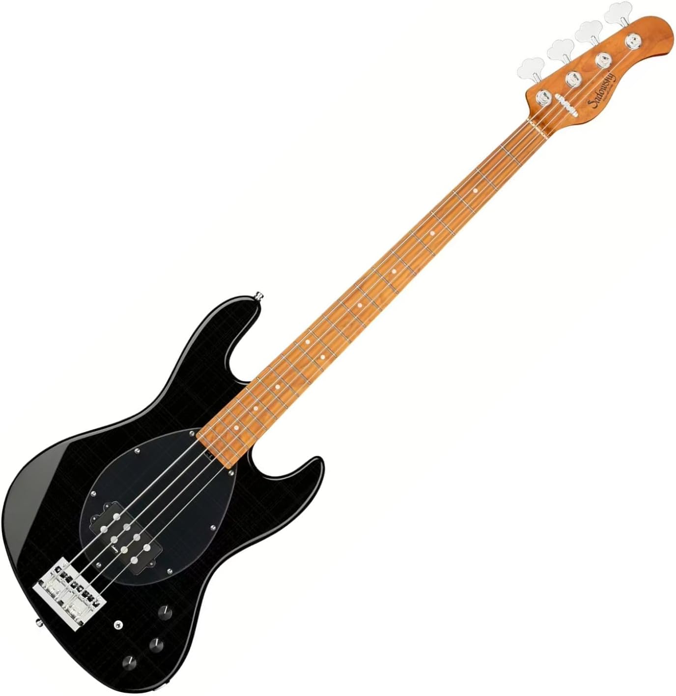 Sadowsky MetroExpress Vintage M Bass Guitar - Solid Black, Roasted Maple Fingerboard