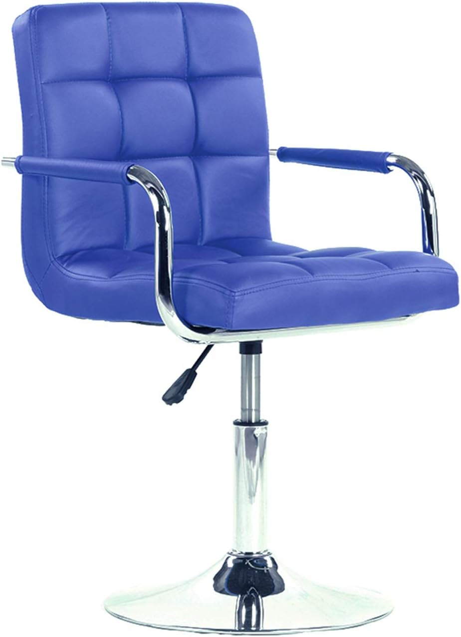 Mlaea Conference Reception Chair, Dining Bedroom Living Room Chair with Backrest, Height Adjustable Home Office Desk Chair, 37 * 41-56CM(Color:#1)