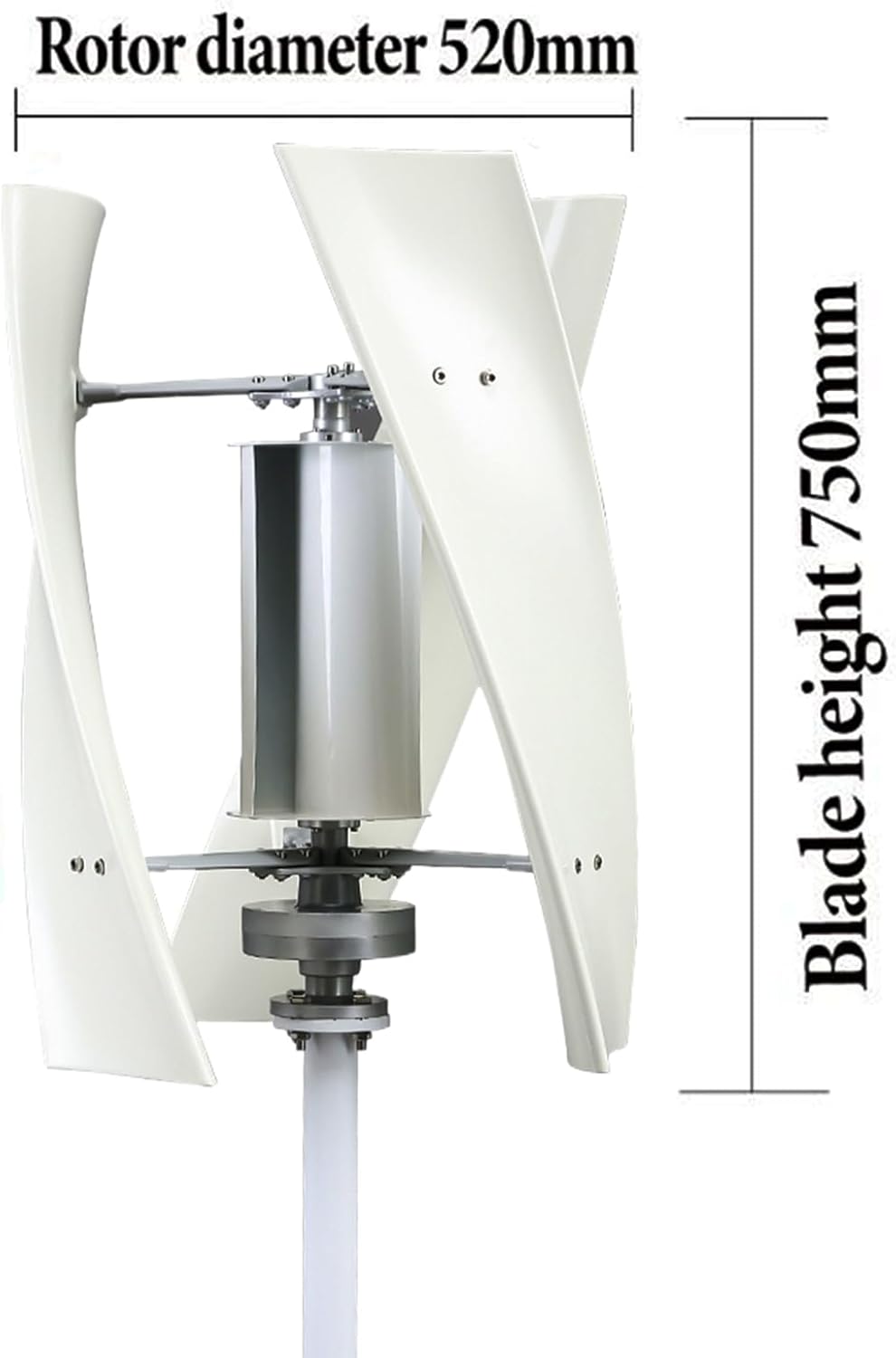 10000W Vertical Wind Turbine Generator, 12V 24V Magnetic Dynamo Free Energy Strong Power Coreless Low RPM Upright Windmill with Controller for Home Use