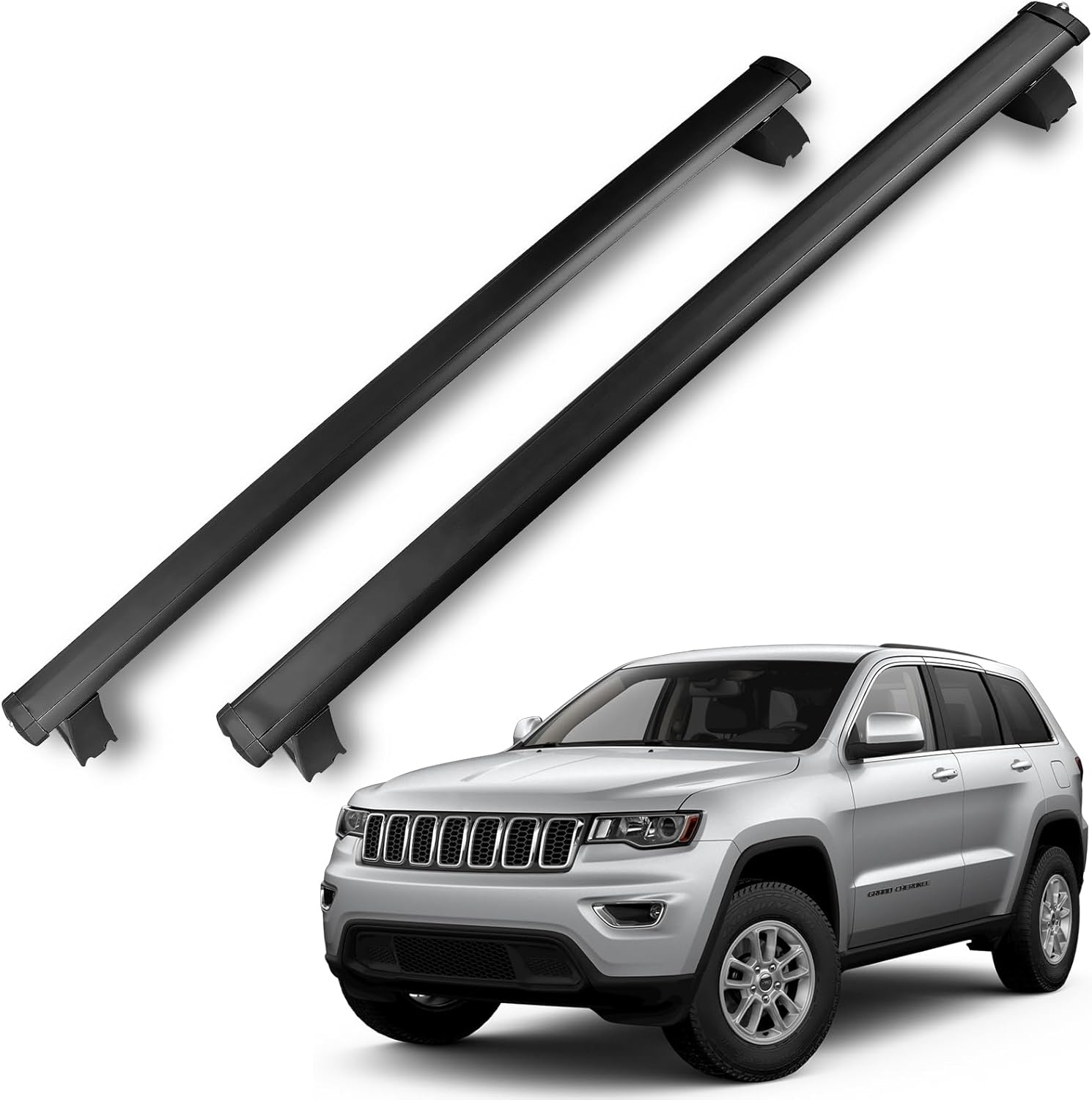 Roof Rack Cross Bars Luggage Carrier Fit for Jeep Grand Cherokee 2011-2021, Capable of Supporting Up to 200 lbs/90 kg, Ideal for Roof Bags, Roof Boxes, Bike Racks, and Various Other Accessories.