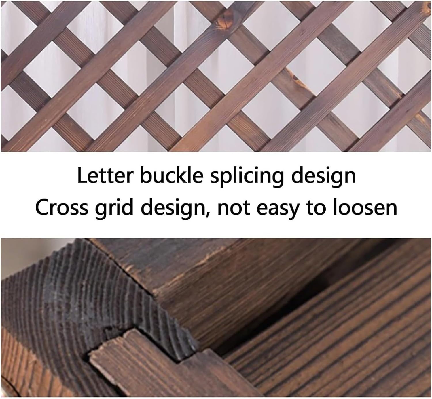 Outdoor Air Conditioner Unit Flower Stand Fence Screen to Hide Air Conditioner, Wooden Privacy Screen Decorative, Pool Equipment Trash Can Enclosure Ac Fence for Outside Unit(105x47x100cm)