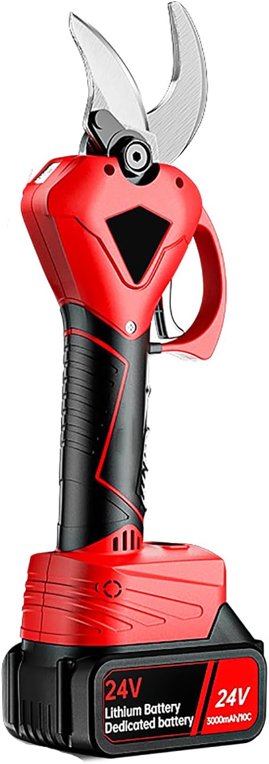 Cordless Pruning Shears, Electric Pruner Branch Cutter with LCD Display Screen and Suitcase, 40MM Cutting Diameter and Removable Battery, Efficient Cutting and 4-6 Hours Working Times, for Garden