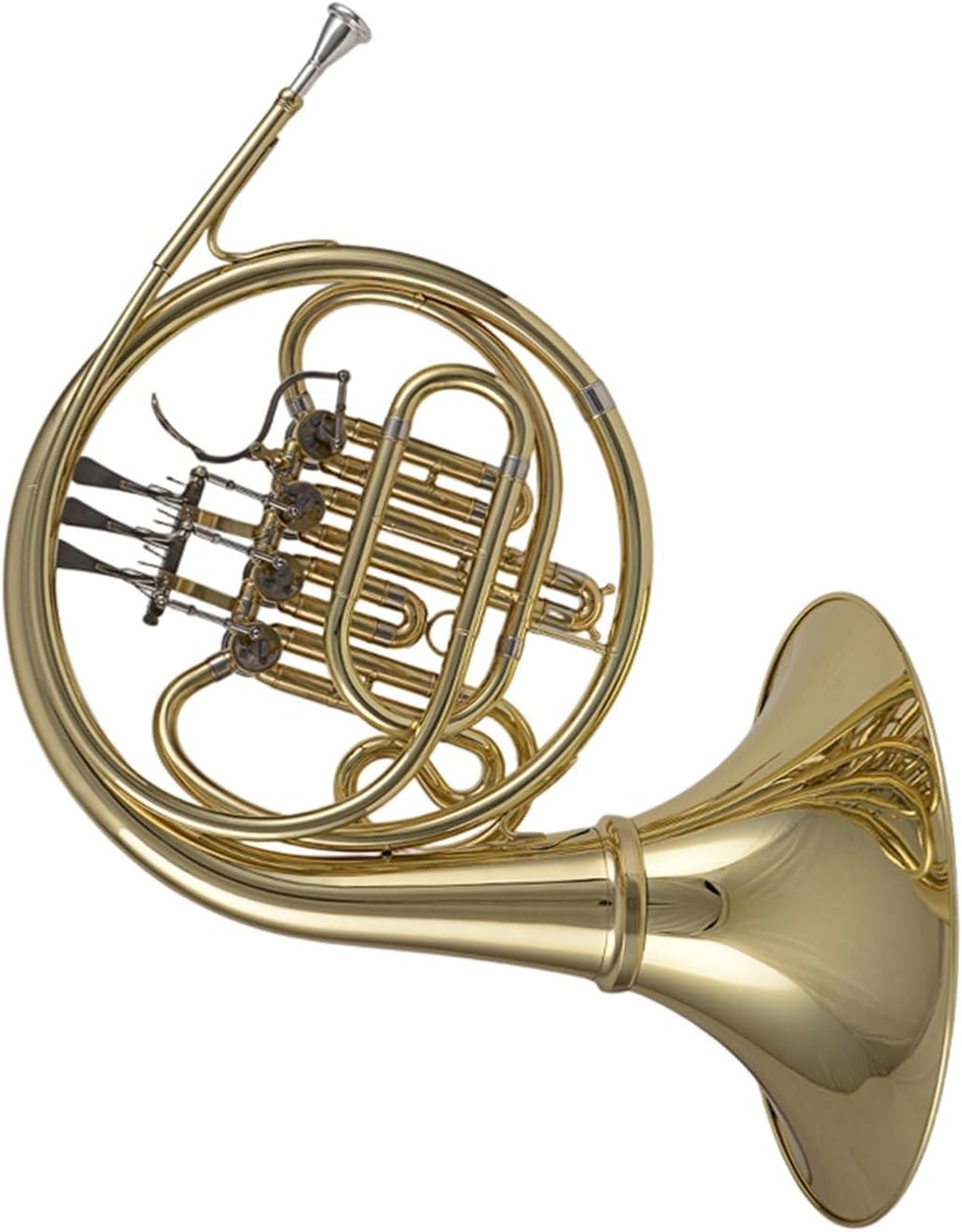 4 Key French Horn French Horn Lacquered Gold B Flat Four Key Single Row Professional Performance Instrument