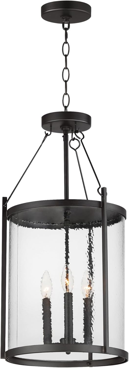 Maxim 30069HMBK Belfry Outdoor Pendant, 3-Light E12 Candelabra Base, Black (Bulbs NOT Included)