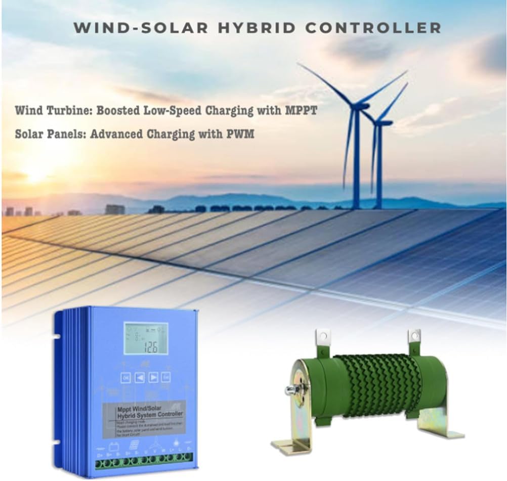 12000W Solar Turbine Generator Controller , 12V 24V 48V 220V Automatic Wind Solar Hybrid Charge Controller for Home, Boat, Street Light (with Dump Load),24v