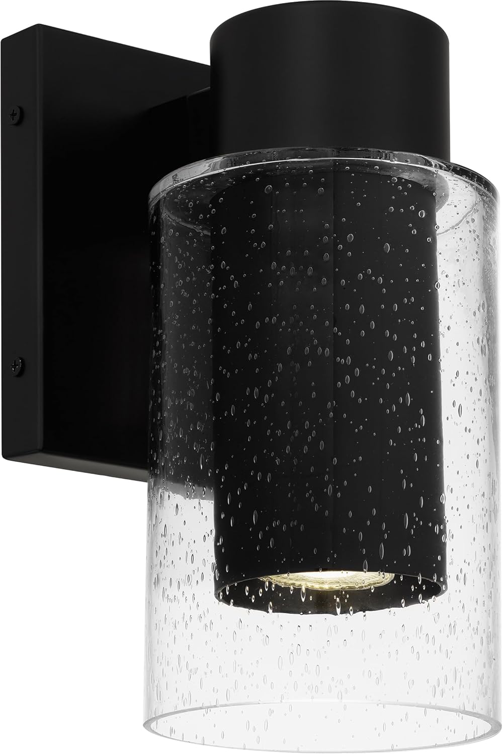 Quoizel Sawyer Outdoor Wall Lantern, 10 Inch 1-Light Matte Black Wall Light, Dark Sky Certified, LED GU10 Bulb, Outside Lights for Patio, Porch or Garage