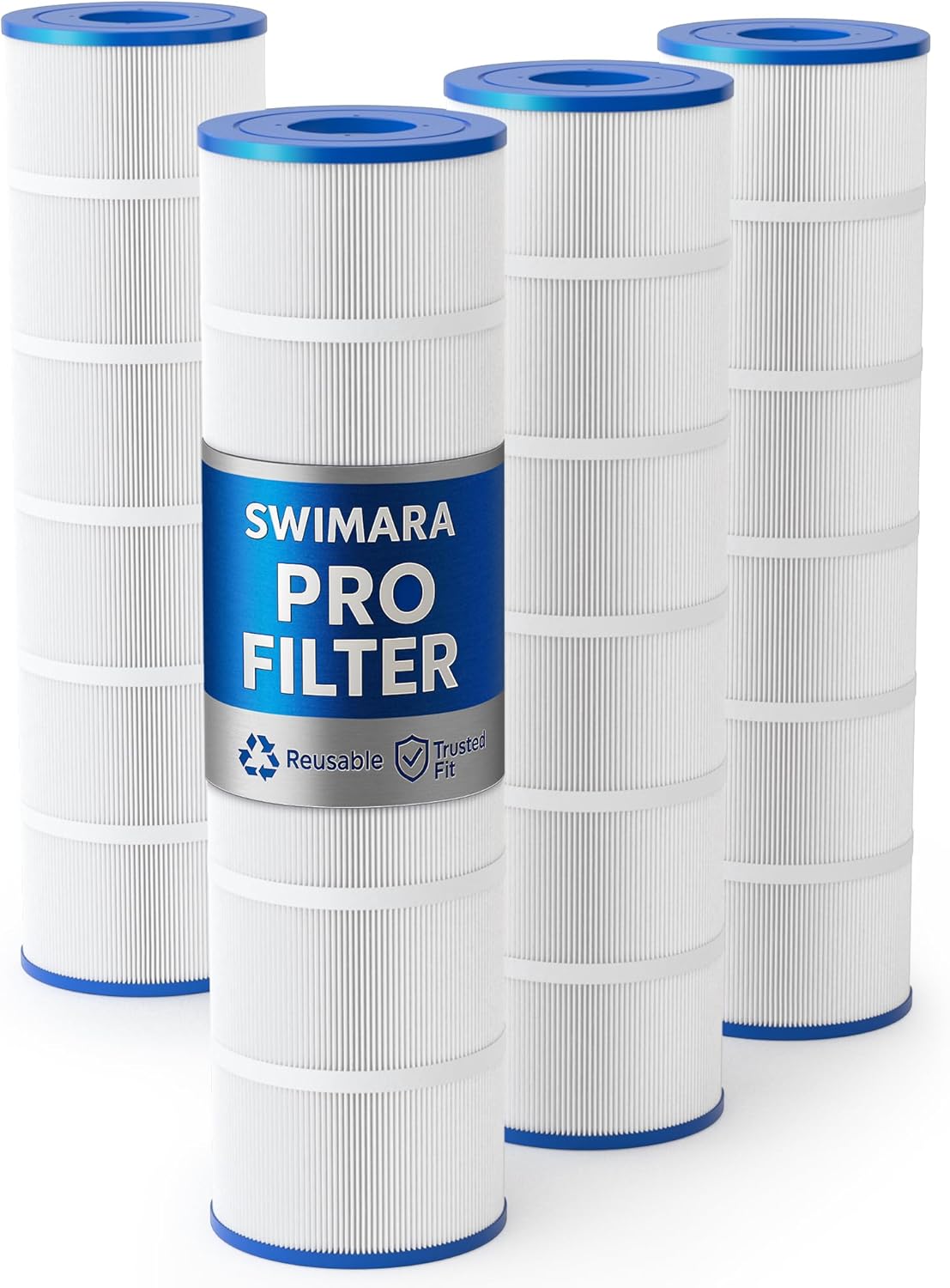 Pool Filter Cartridges Compatible with Hayward SwimClear C4020/C4000, Replacement for Pleatco PA100N, CX870RE, 4-Pack, 400 Sq.Ft Total High-Efficiency Filter Media