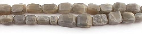 13 inch natural beads strand of 11x10-22x14mm faceted nugget gray moonstone gemstone briolletes beads for DIY jewelry - necklace, bracelet, earring, ring.
