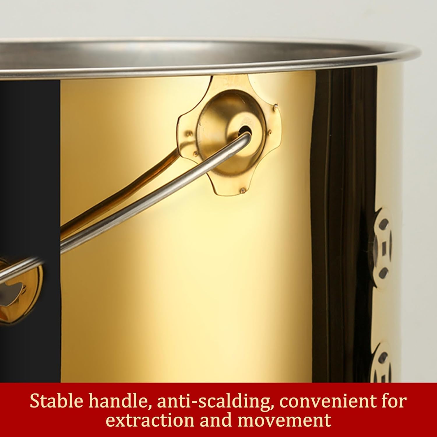 Garden Stainless Steel Outdoor Smokeless Burn Barrels Outside Incinerator Fire Pit for Burning Trash, Burn Cage with Fire Hooks & Handle Bonfire Incineration Barrel for Backyard Leaf Paper Wood.(Gold,