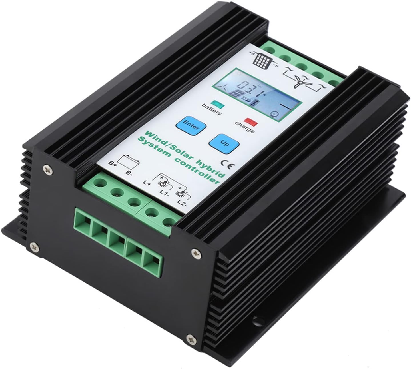 Wind and Solar Energy Hybrid Controller, Digital Intelligent Control, Boost Charging Regulator, LCD Display, 400W Photovoltaic Power, 800W Wind Power - Stable Performance,