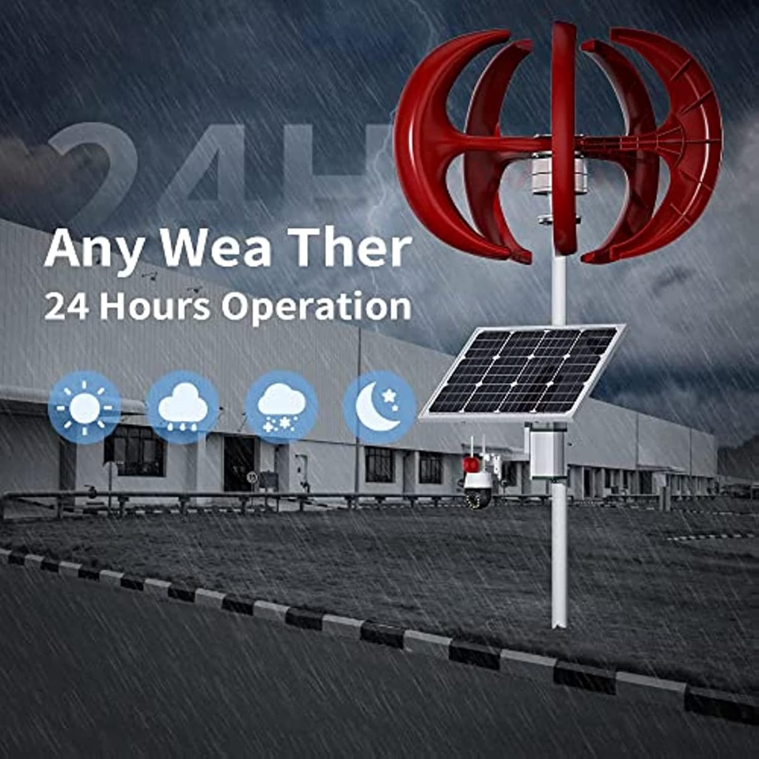 6000W Vertical Wind Turbines Generator Wind Turbine Generator Kits Lantern 5 Blades Kit, Permanent Magnet Generator Wind Turbine 48V 24V 12V with MPPT Controller for Home Boat Camping (220V)