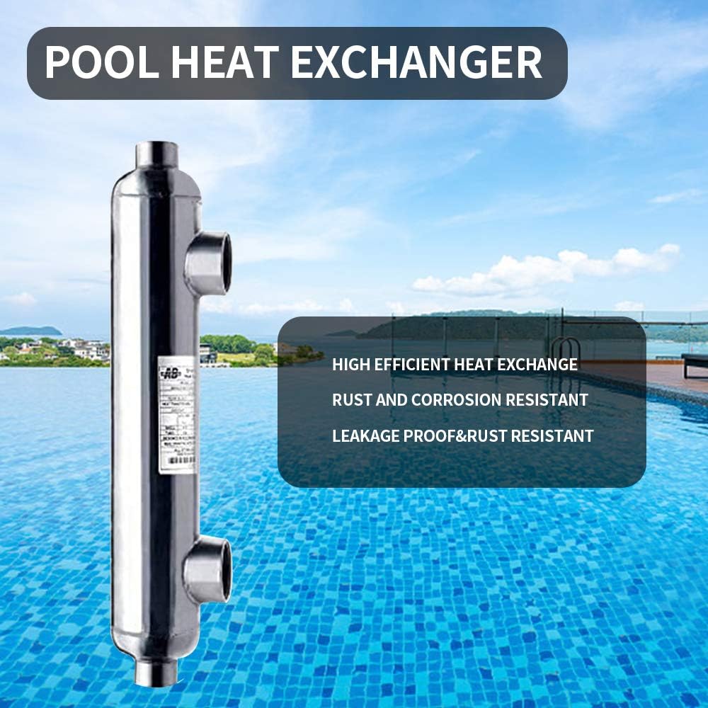 AB Pool Heat Exchanger: 360 kBtu Stainless Steel 316L Opposite Ports 2