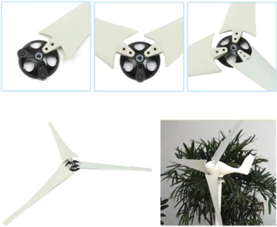 550/600/650/750/800/900Mm Black/White Wind Generator Wind Turbines Blades High Strength Nylon Fiber Windmill Accessories,Black,650mm