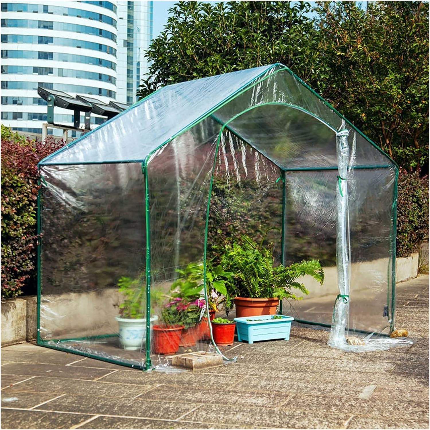 Succulents Flower Room Garden Greenhouse Balcony Patio Vegetable Flowers Warm Shelter Nursery Moisturizing Antifreeze Rainproof Shelter (Color : White, Size : 180x105x100cm)