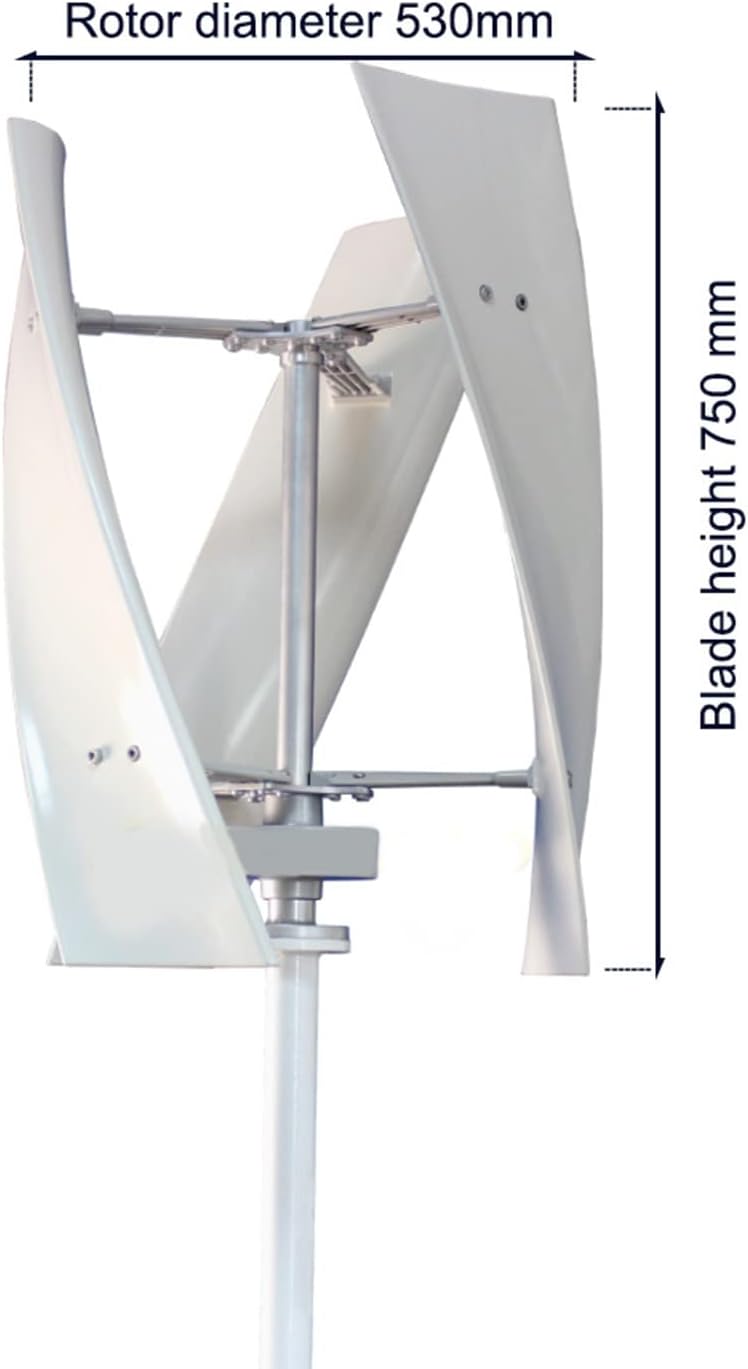 220V No Noise Vertical Wind Turbine Set,10000W 3 Blades Wind Turbine Generator 24V 48V Permanent Maglev Wind Turbine Generator for Outdoor Gardens
