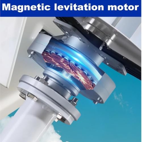 12000W Low Noise Vertical Wind Turbine Generator for Home, 12V/24V/48V/220V with Controller, Ideal for Garden Lighting, Courtyard Use, Eco-Friendly Energy Solution (White)