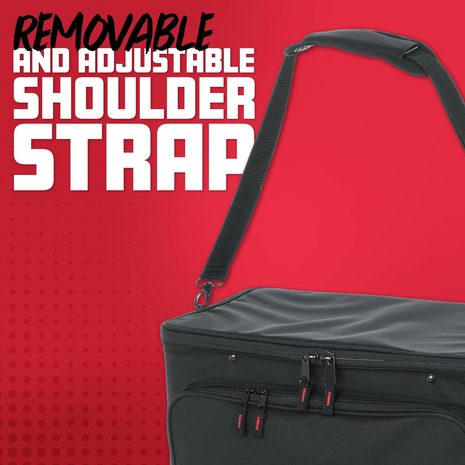 Gator Cases Lightweight Rack Bag with Removable Shoulder Strap, 4U Rack - 12.5