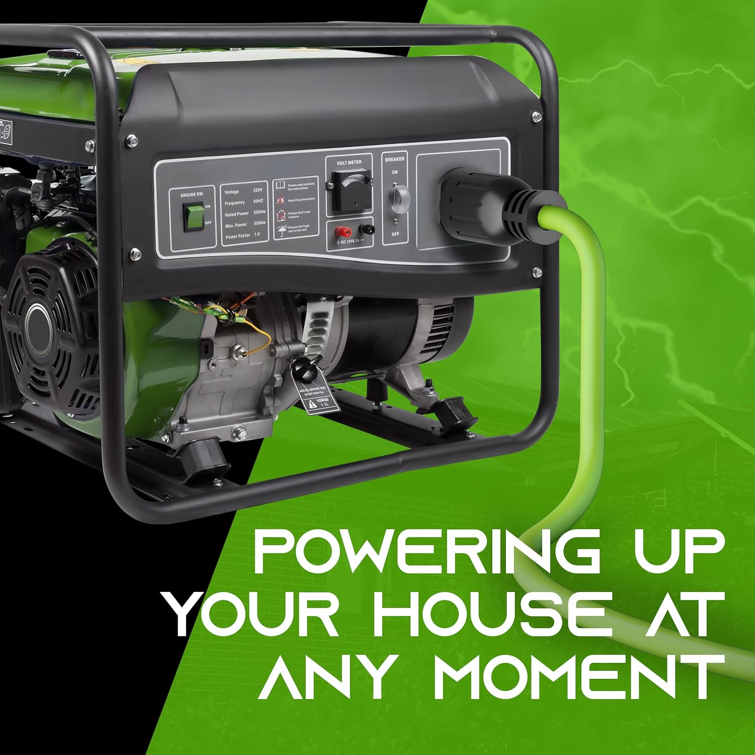 GearIT 30A Generator Cord (40ft) and 30A to 5-20R 4 Outlets with 4 Heavy Duty Twist Lock - 1.5ft