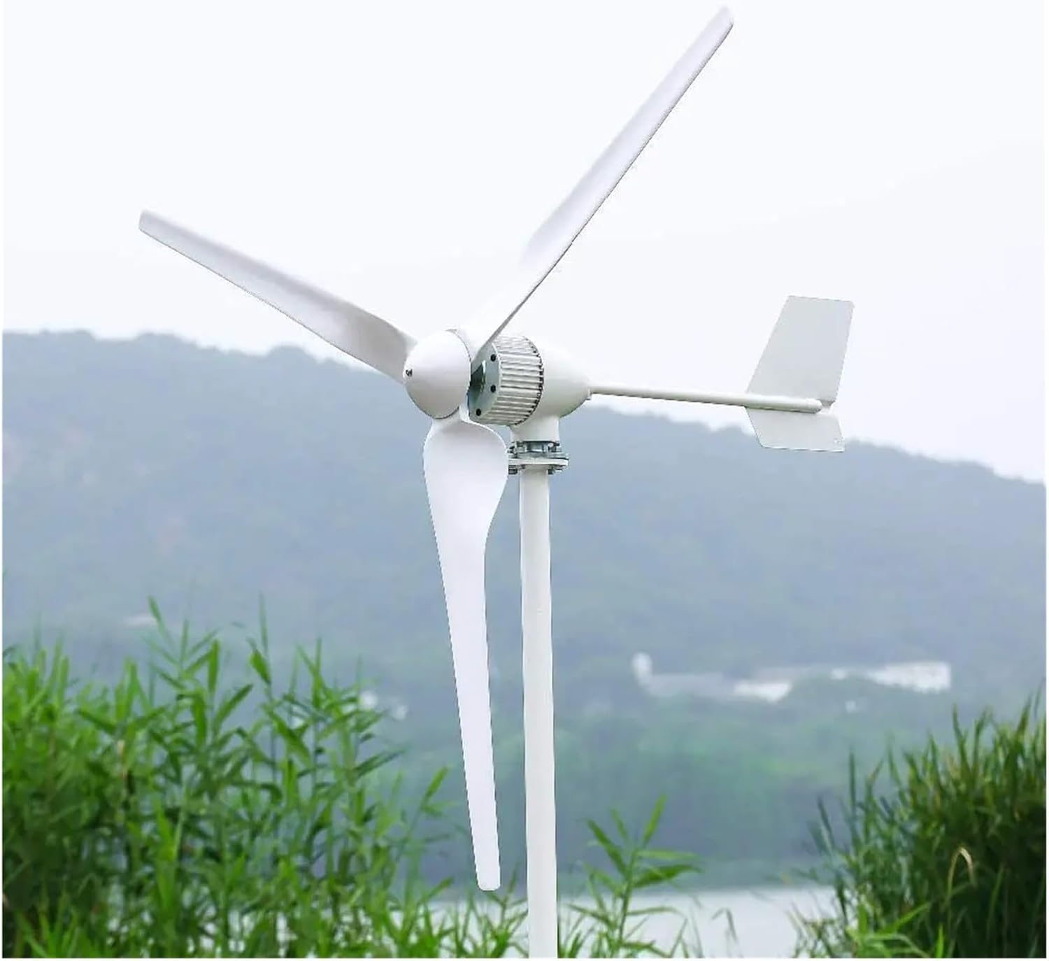 Wind Turbine Generator Kit, 10KW 12V 24V 48V Horizontal Wind Power Turbine for Home Farm Electric nerator 10000W Windmill 3 Blades Three Phase AC for Hybrid Solar Wind System(24V_10KW)