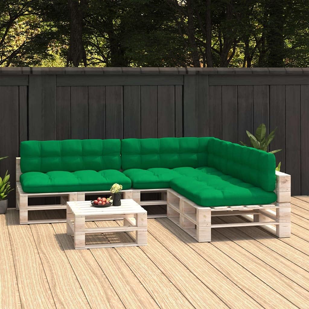 Pallet Sofa Cushions 7 pcs Green,Precise Stitching:Expertly Stitched Edges Guarantee Durability and a Polished Finish. Patio Furniture Decor, Furniture Accessories
