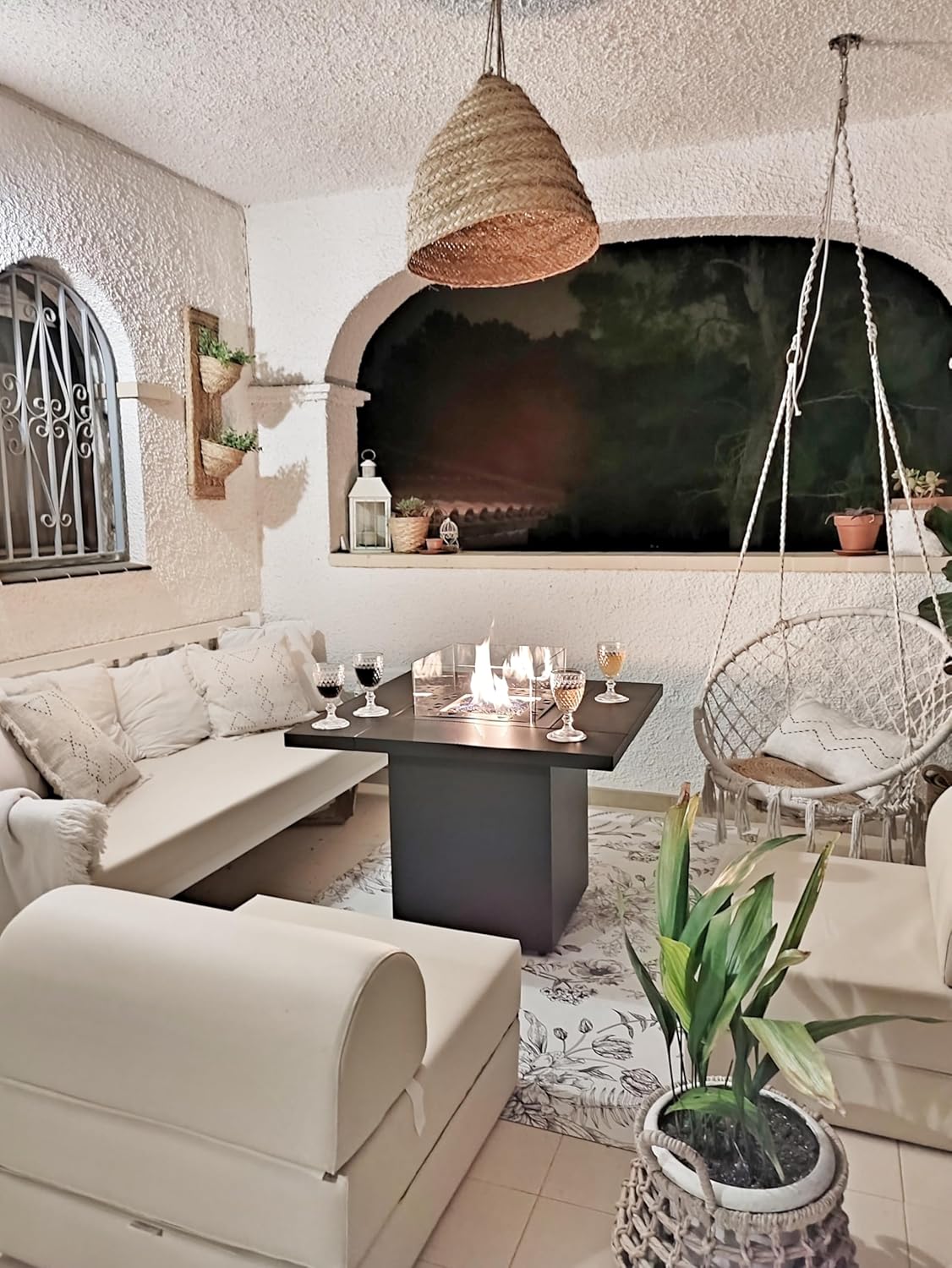 Planika - Square Table - Gas Fire Pit Table, 35