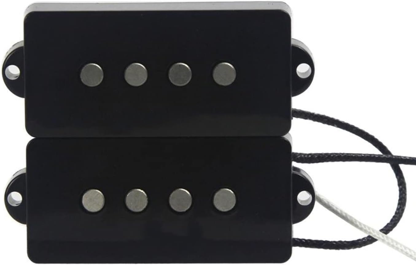 4 String Bass Pickup Set Noiseless Alnico 5 Bass Pickup Black for Precision PB Bass Humbucker Guitar Pickup