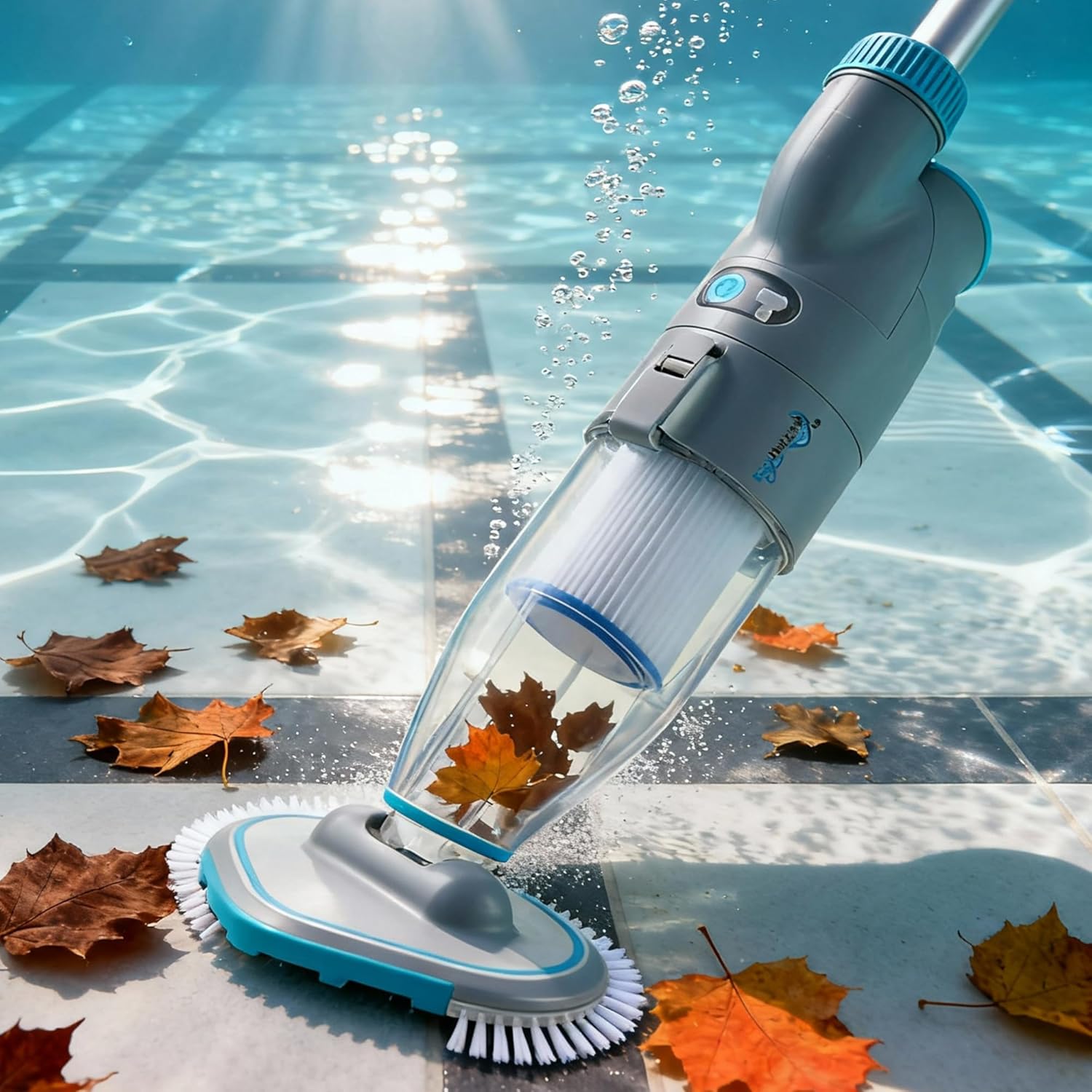 Cordless Handheld Pool Vacuum Cleaner for In-Ground & Above Ground Pools, Spas, Hot Tubs – Pro-Grade Suction (32 GPM), Up to 60-Min Runtime, Heavy-Duty Debris Cleaner Pool Stomach 50