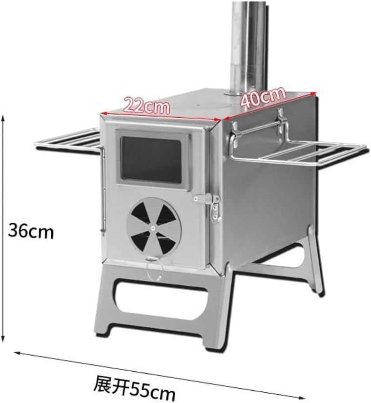 Fire Pits ﻿ Stainless Steel Wood Stove Camping Outdoor Small Heating Portable Foldable Travel Indoor and Outdoor Heating Stove Firewood stove