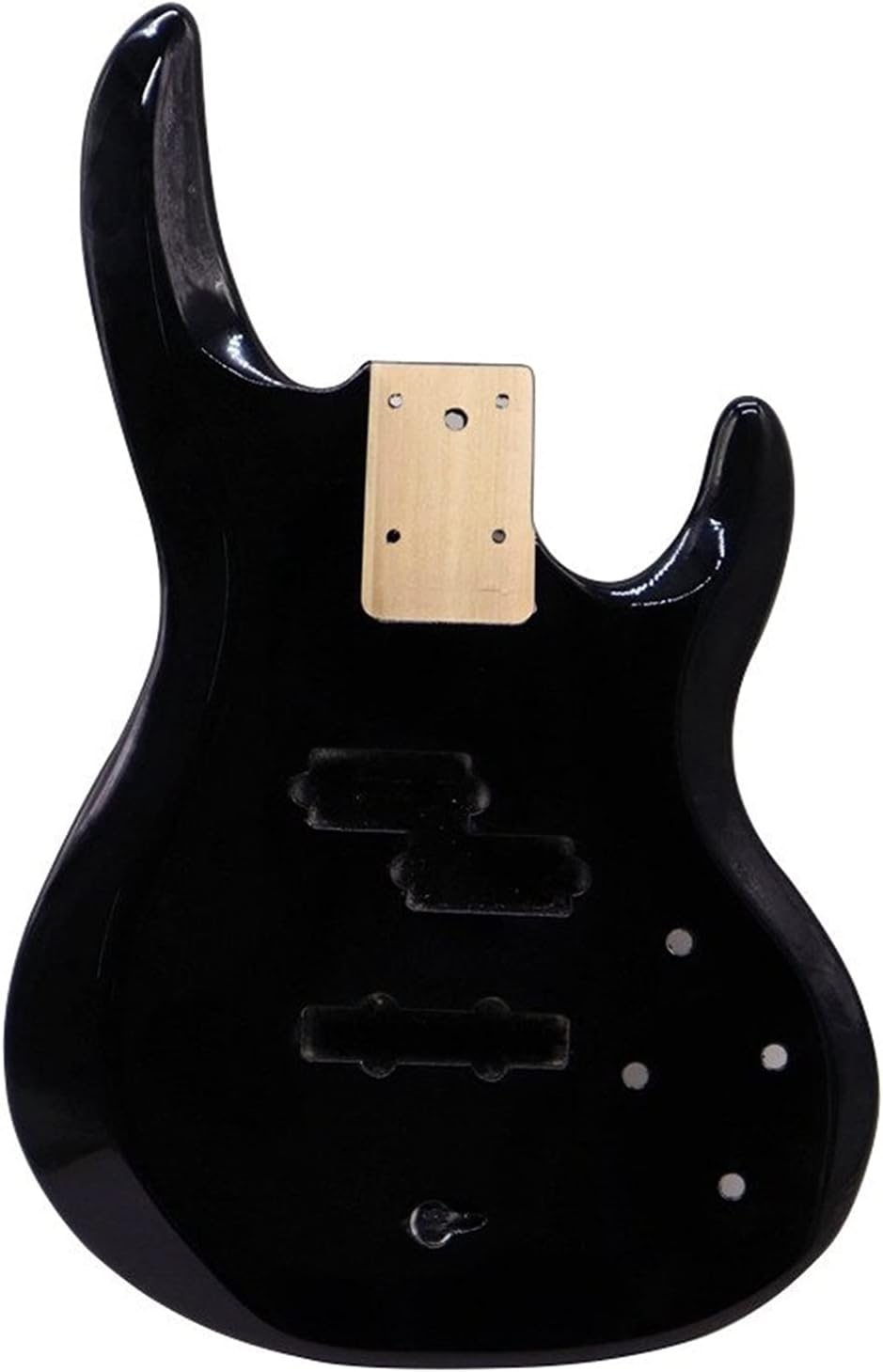 Unfinished Guitar Body Black Color Poplar Wood Electric Bass Guitar Body Guitar DIY Accessory