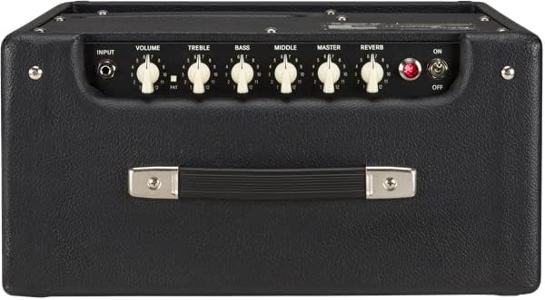 Fender Blues Junior IV Guitar Amplifier, Black Bundle with Instrument Cable, Amperstand Guitar Cradle, Tuner, and 24-Pack Picks