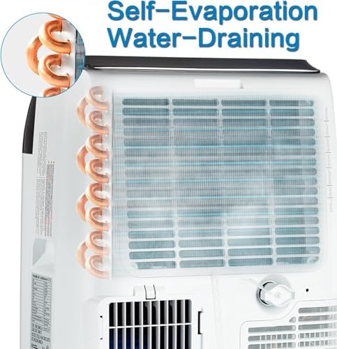 Garvee 12,000 BTU Portable Air Conditioner Cools Up to 550 Sq. Ft, 3 in-1 Portable AC Unit With Dehumidifier, Fan, Remote Control & Installation Kits for Home, Office, Dorm, Sleep Mode, 24H Timer