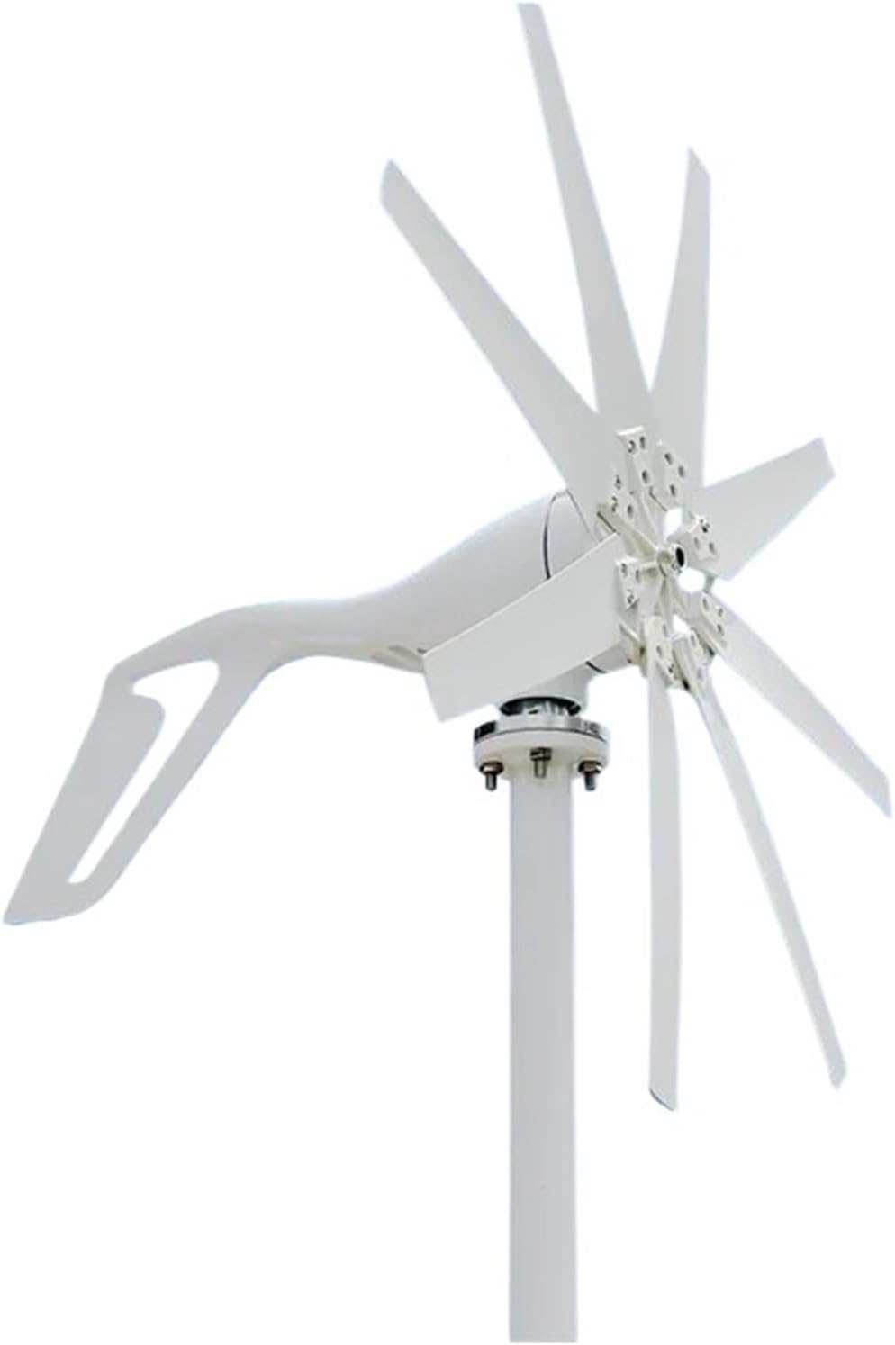 High Efficiency 2000W Horizontal Axis Wind Turbine Windmill 12V 24V 48V Free Energy Permanent Magnet Generator Home Appliance Low Starting Speed for Home(with Hybrid Charger,24V)