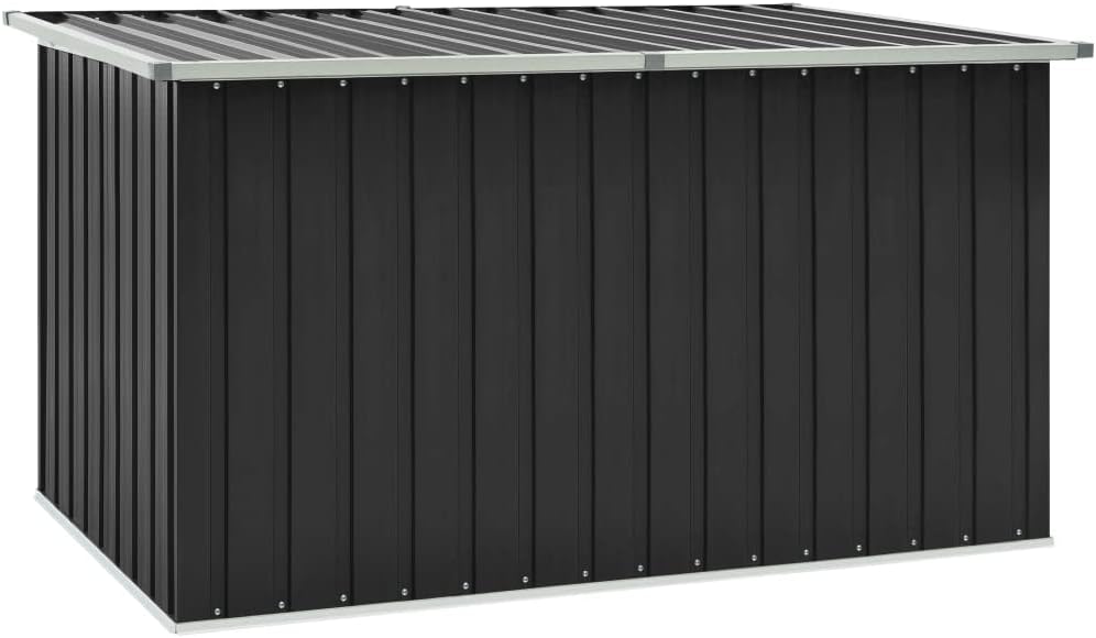 Patio Storage Box,deck box,outdoor storage box,toolbox,patio furniture,Easy to open and close with hinged lid, Anthracite 67.3
